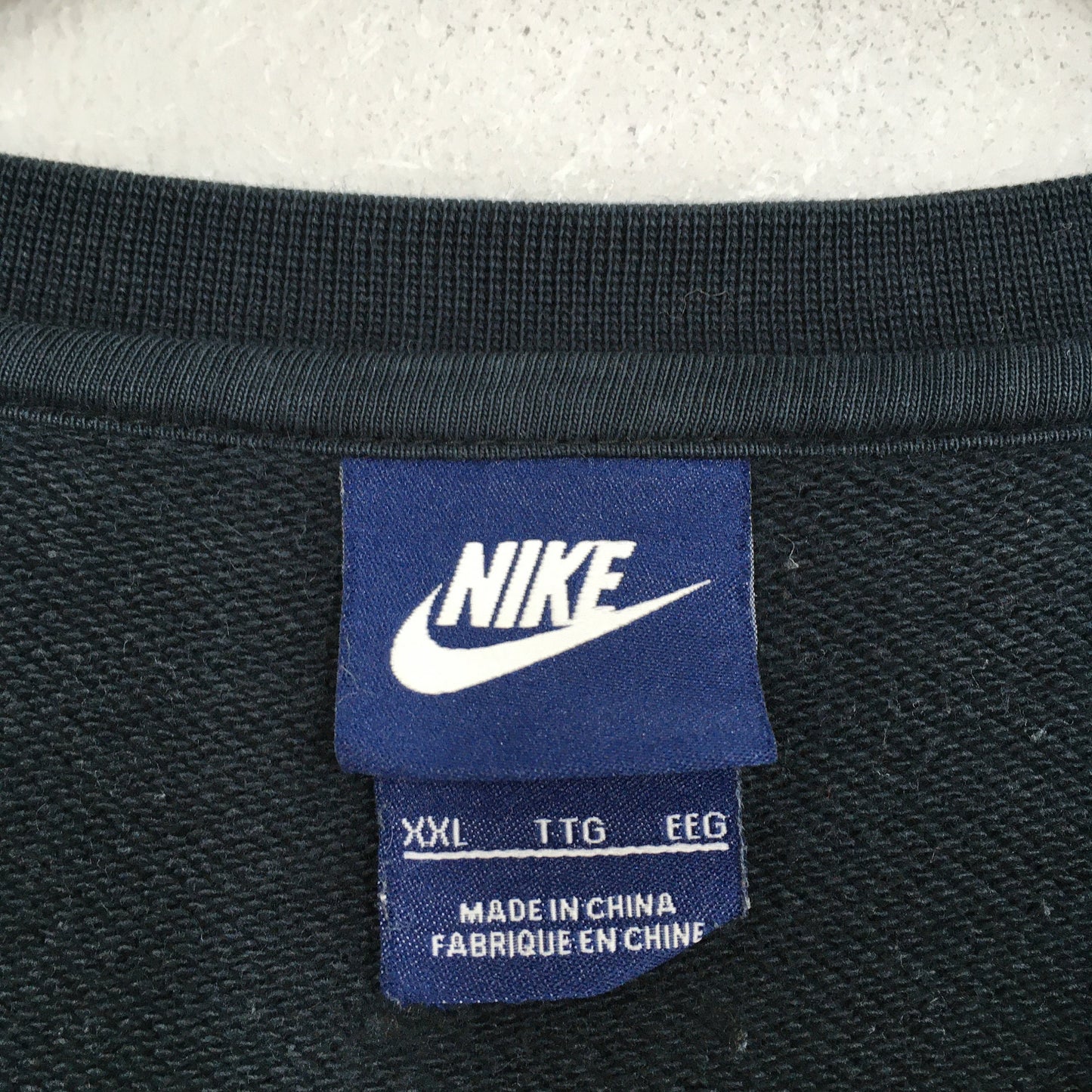 Y2K Nike Swoosh Black Sweatshirt XXLarge