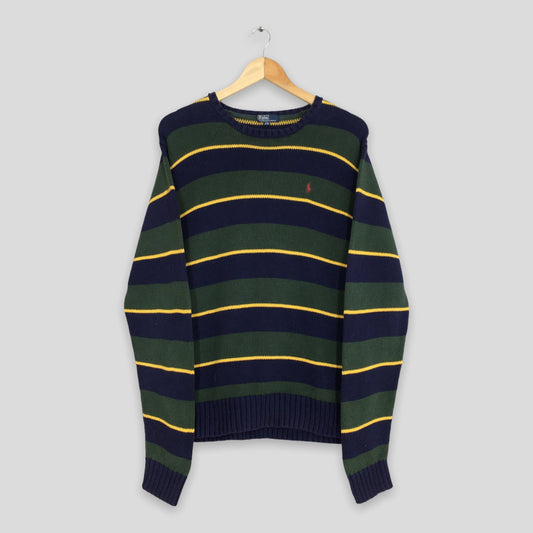 Polo Ralph Lauren Stripes Knit Sweater Medium