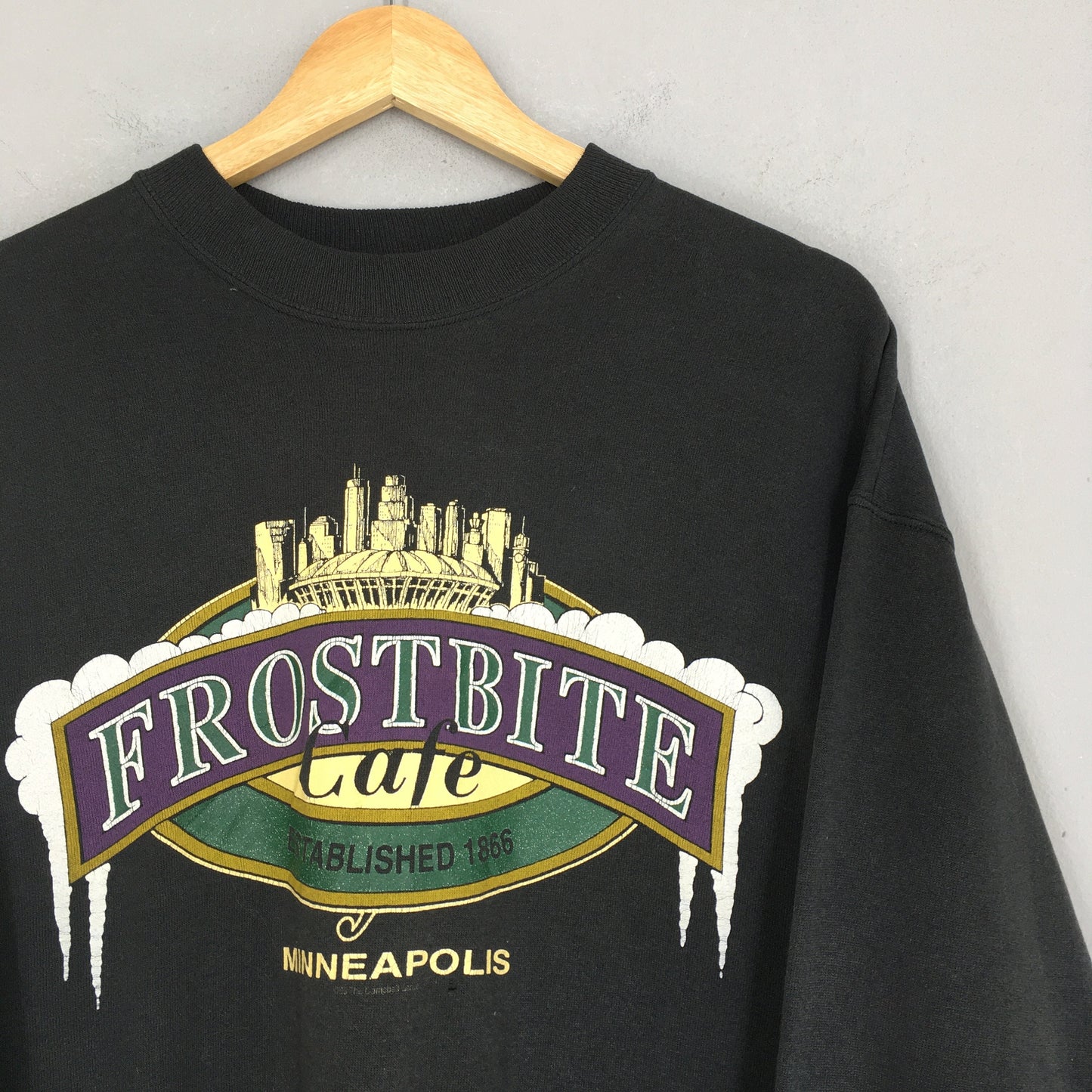 Frostbite Cafe Minneapolis Black Sweatshirt XLarge