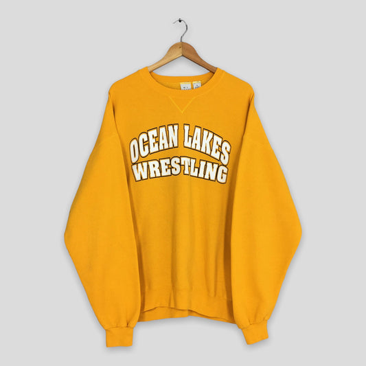 Ocean Lake Wrestling Yellow Sweatshirt XLarge