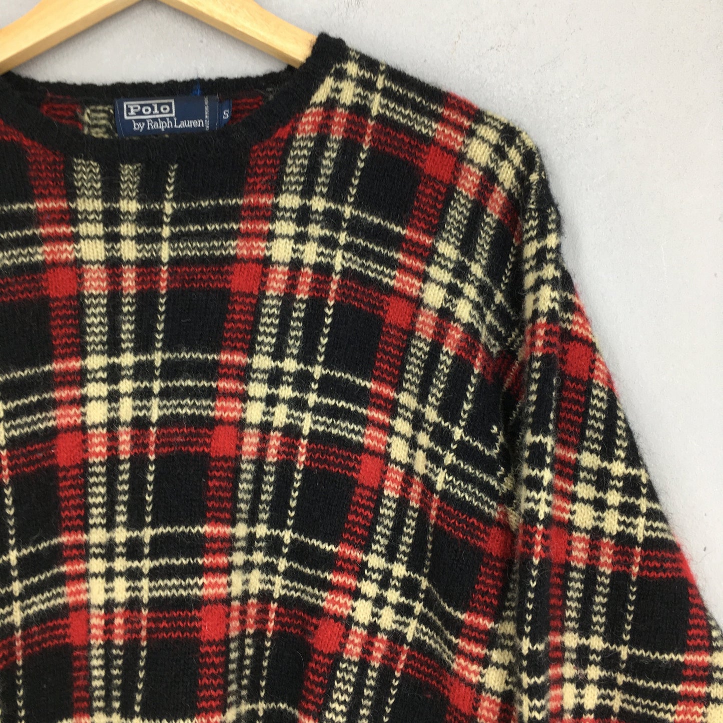 Polo Ralph Lauren Checkered Wool Knitwear Small