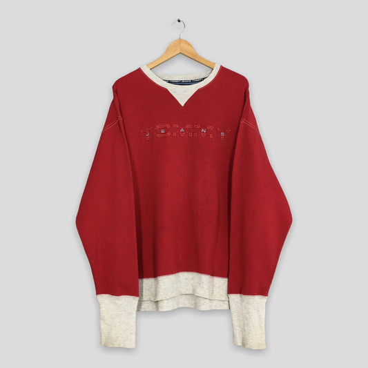 Tommy Jeans Red Sweatshirt XLarge