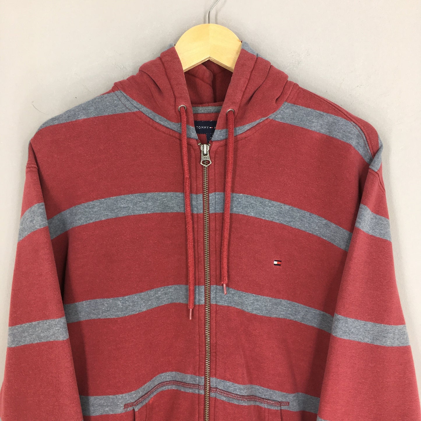 Tommy Hilfiger Stripes Zipper Hoodies Medium