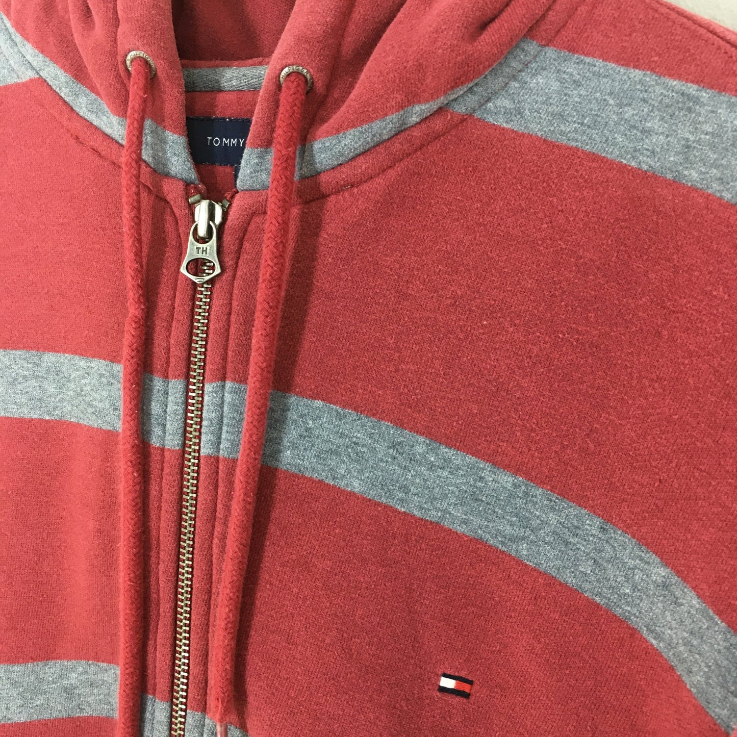 Tommy Hilfiger Stripes Zipper Hoodies Medium