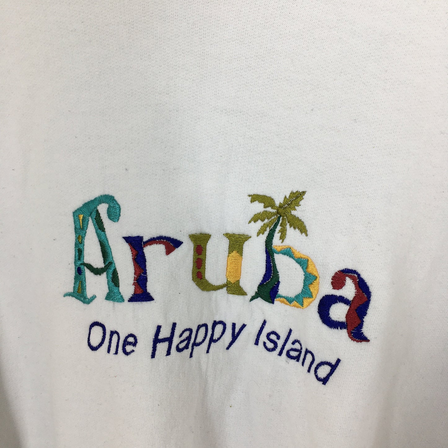 Aruba Island White Sweatshirt Mediu