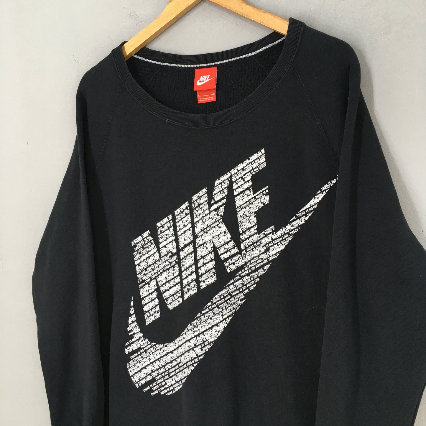 Nike Swoosh Black Sweatshirt Large