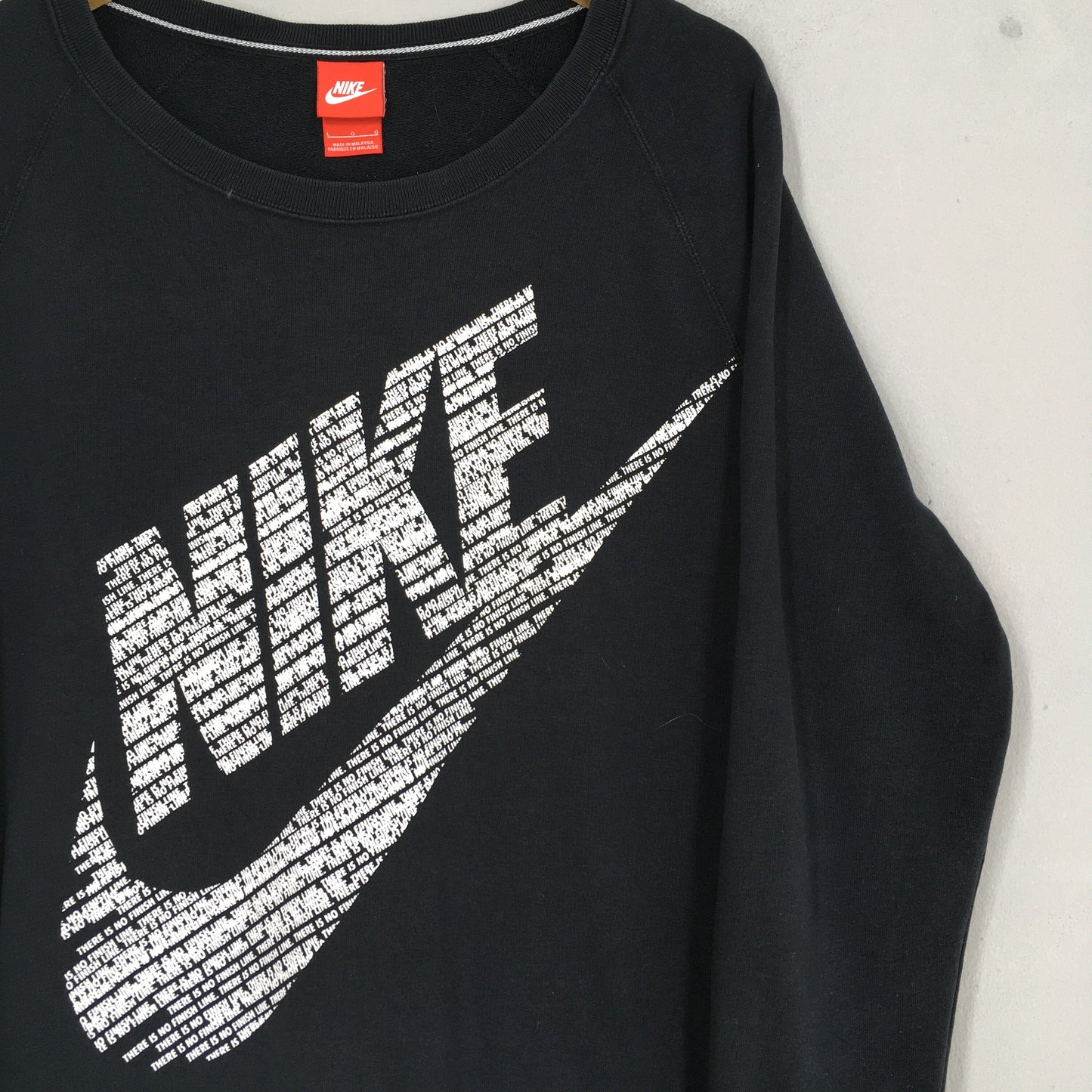 Nike Swoosh Black Sweatshirt Large