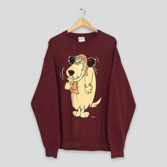 Dastardly & Muttley Dog Cartoon Red Sweatshirt Large