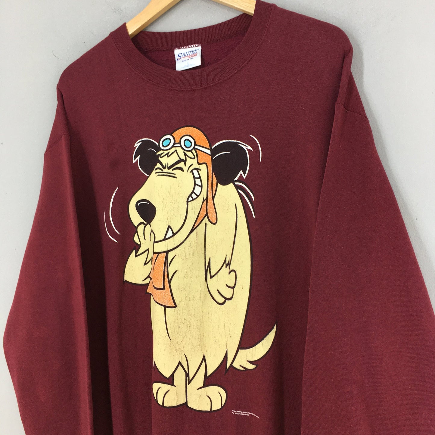 Dastardly & Muttley Dog Cartoon Red Sweatshirt Large