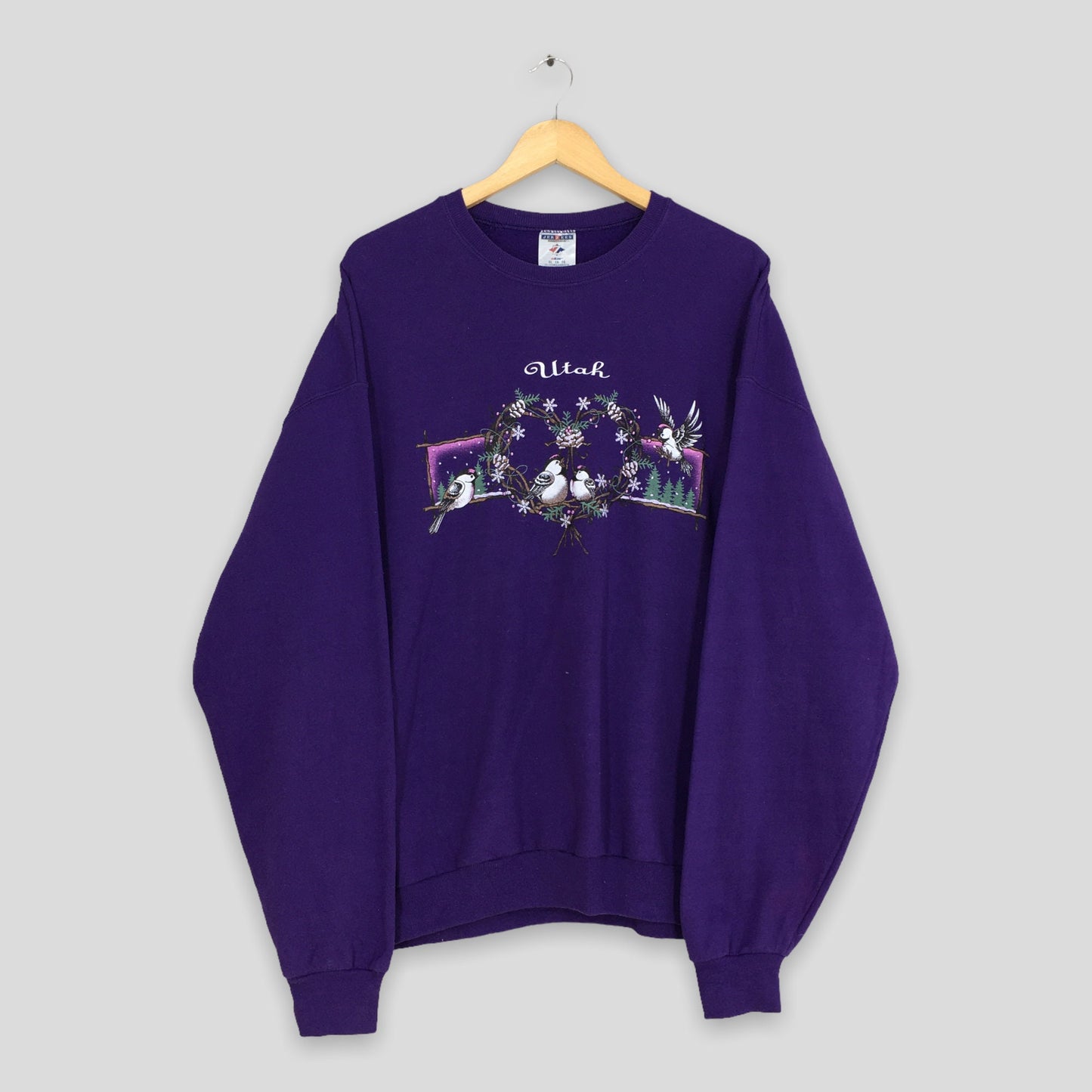 Utah Habitat Bird Purple Sweatshirts XLarge