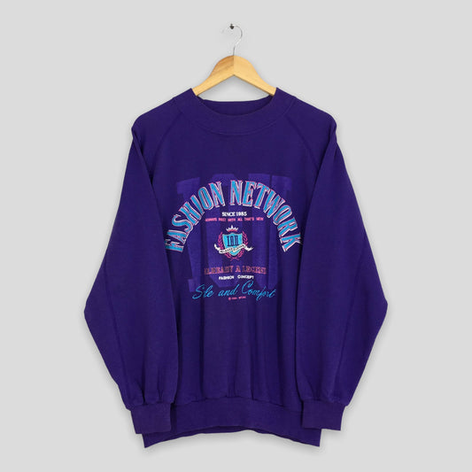 Fashion Network Streetwear Purple Sweatshirt Medium