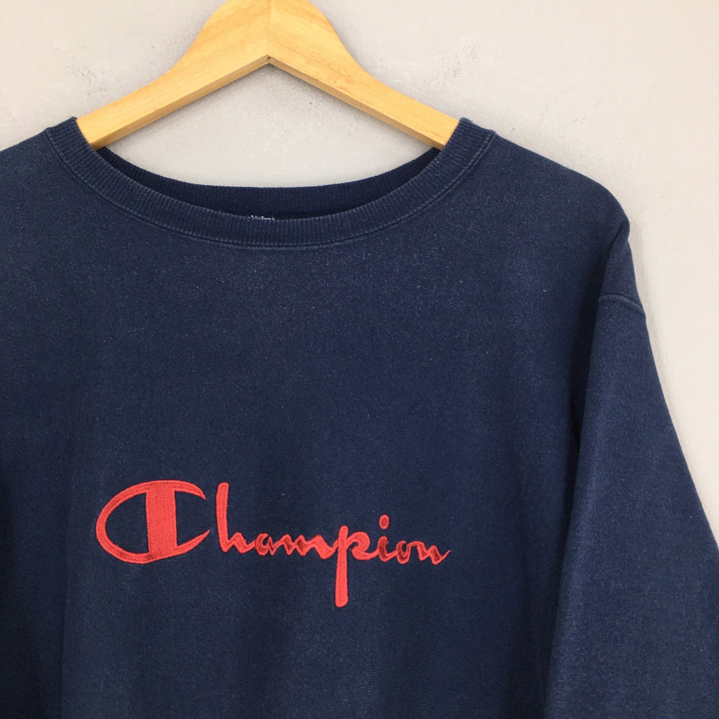 Champion Script Logo Reverse Weave Sweatshirt Large