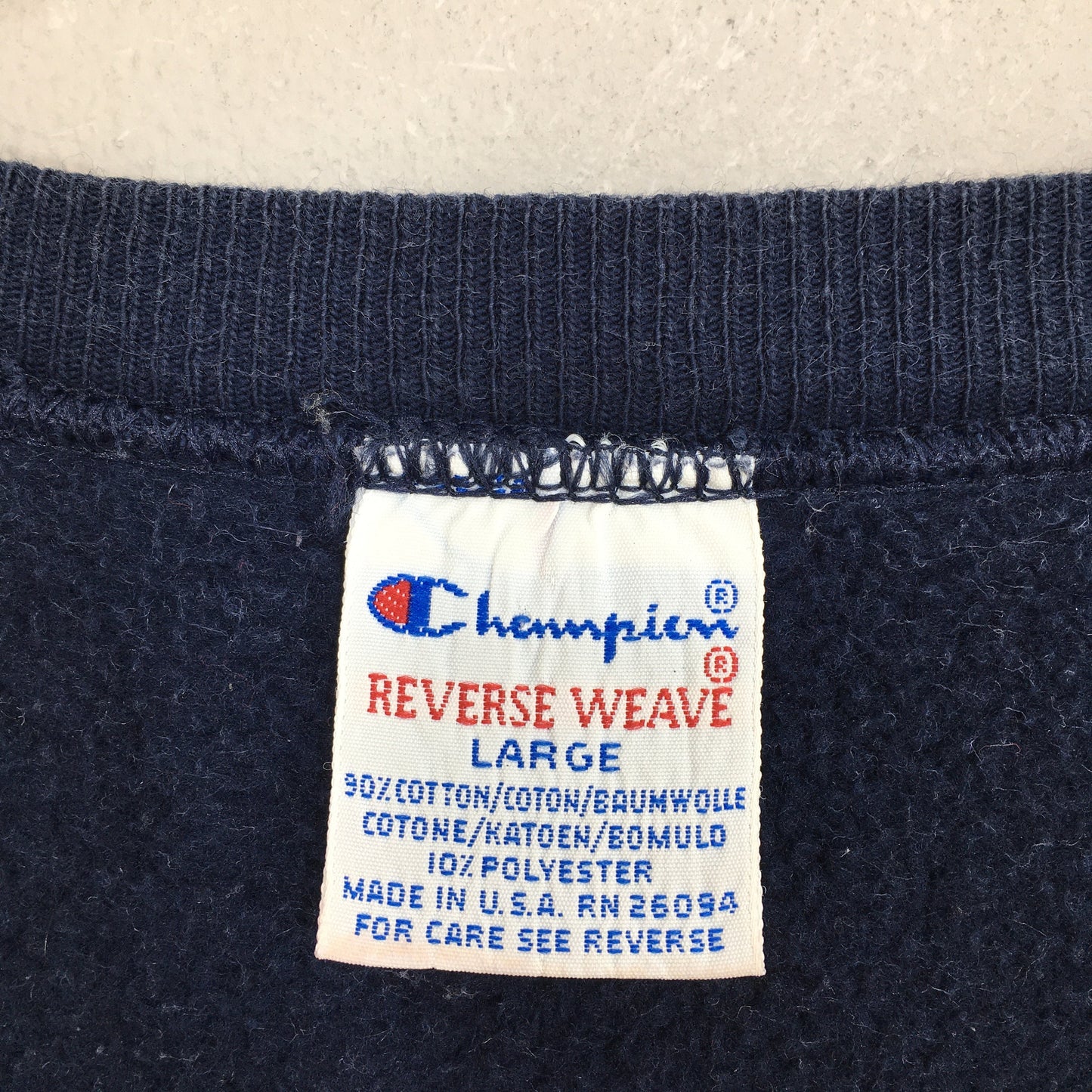 Champion Script Logo Reverse Weave Sweatshirt Large