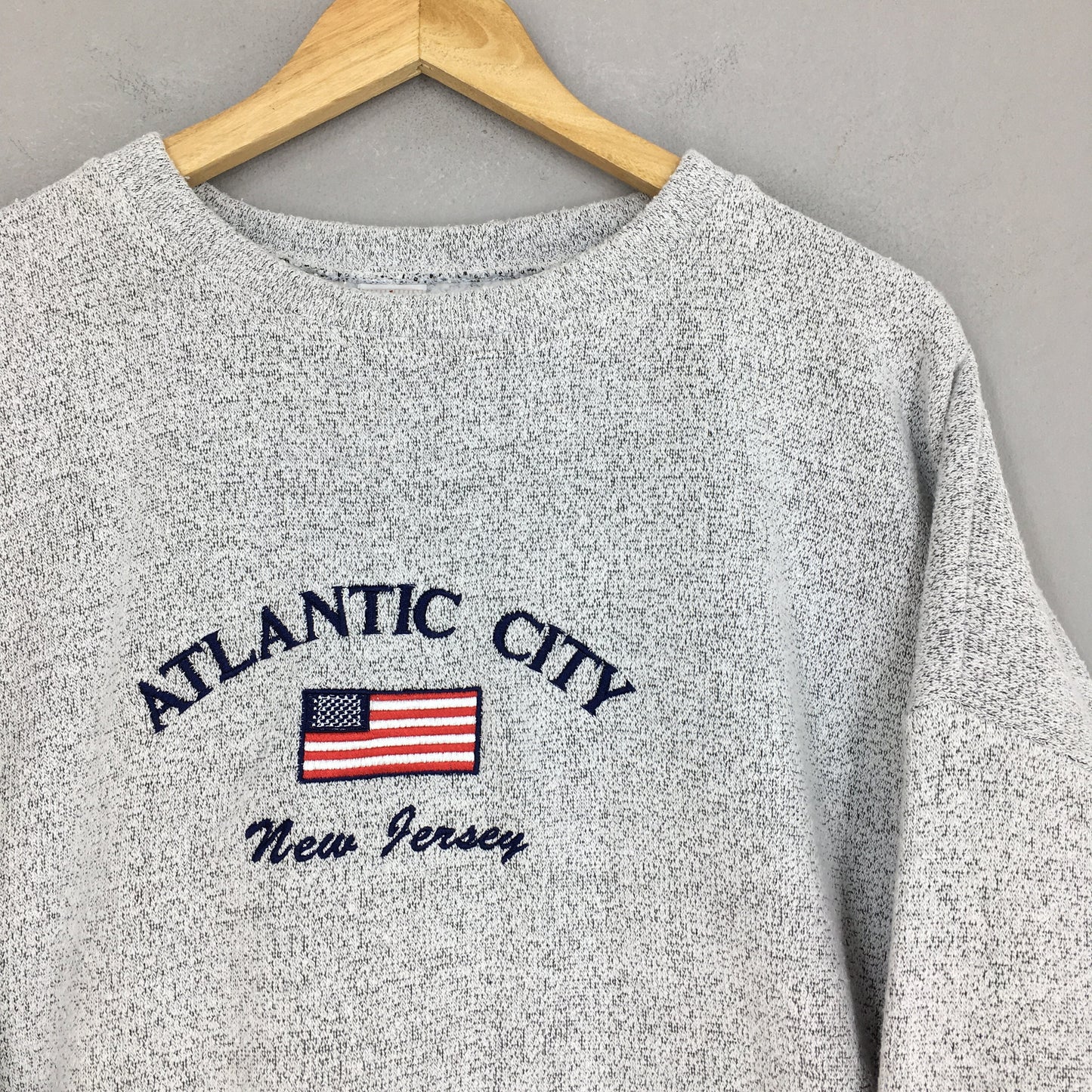 Atlantic City New Jersey Pullover Gray Jumper XXLarge