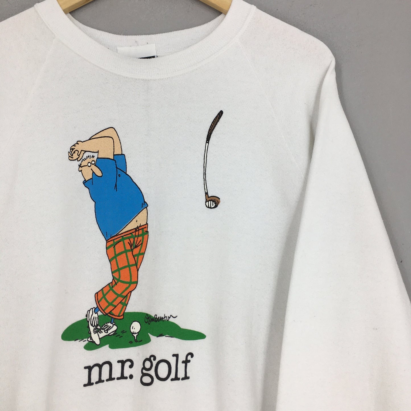 Mr Golf White Sweatshirt XLarge