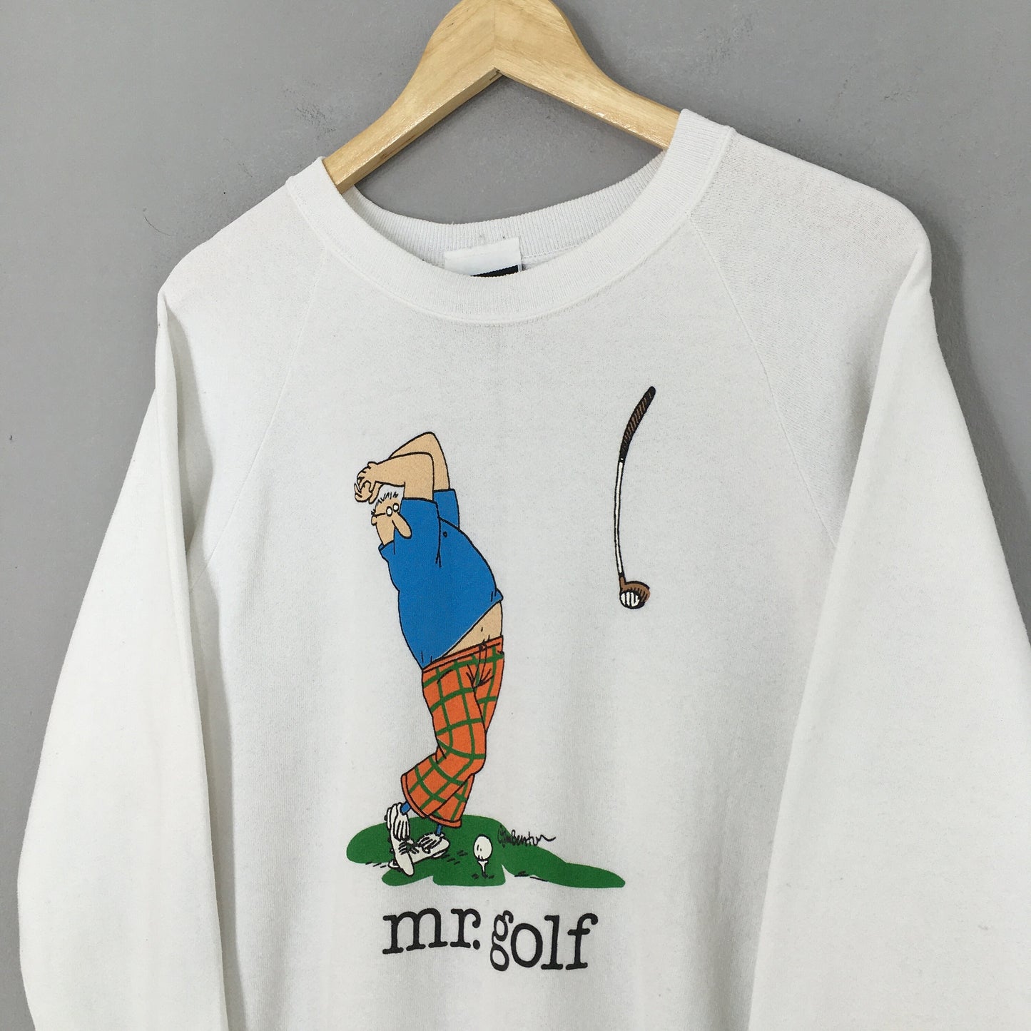 Mr Golf White Sweatshirt XLarge