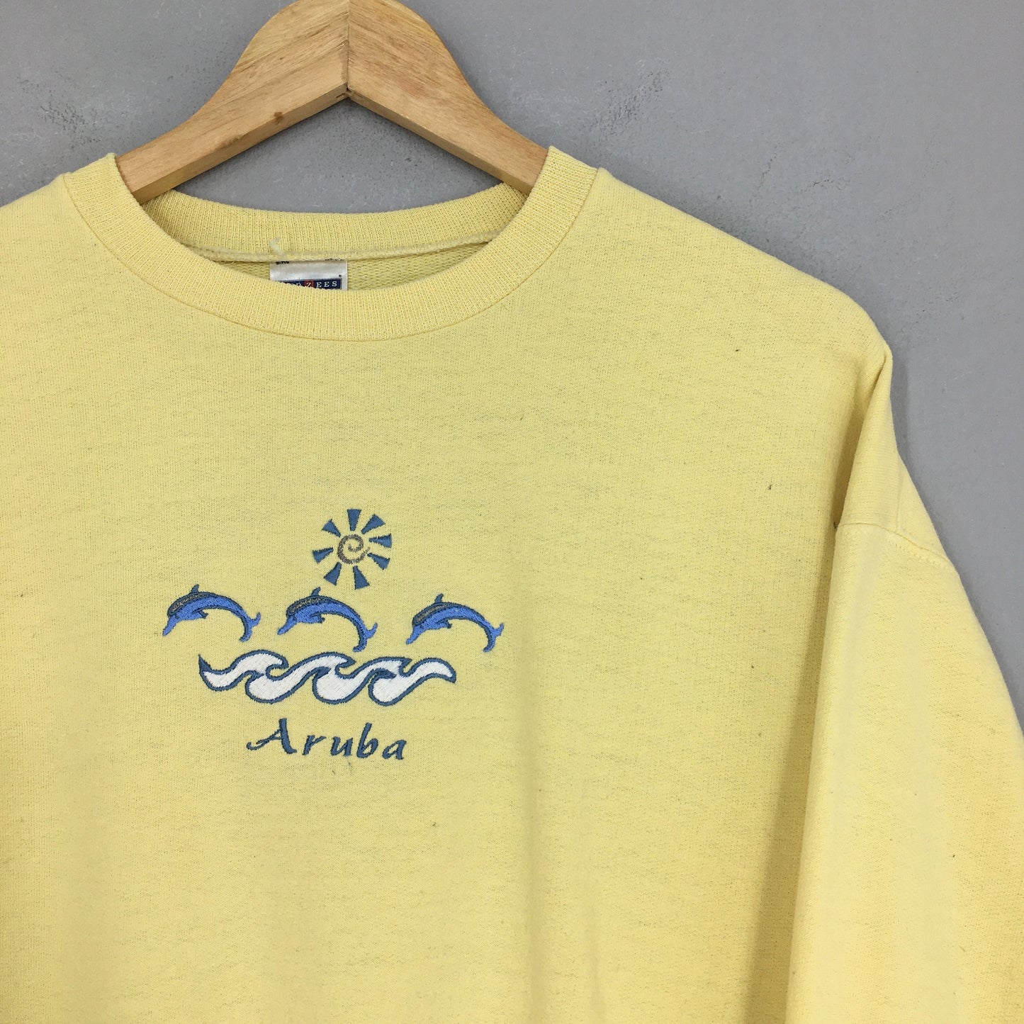 Aruba Beach Yellow Sweatshirt Medium