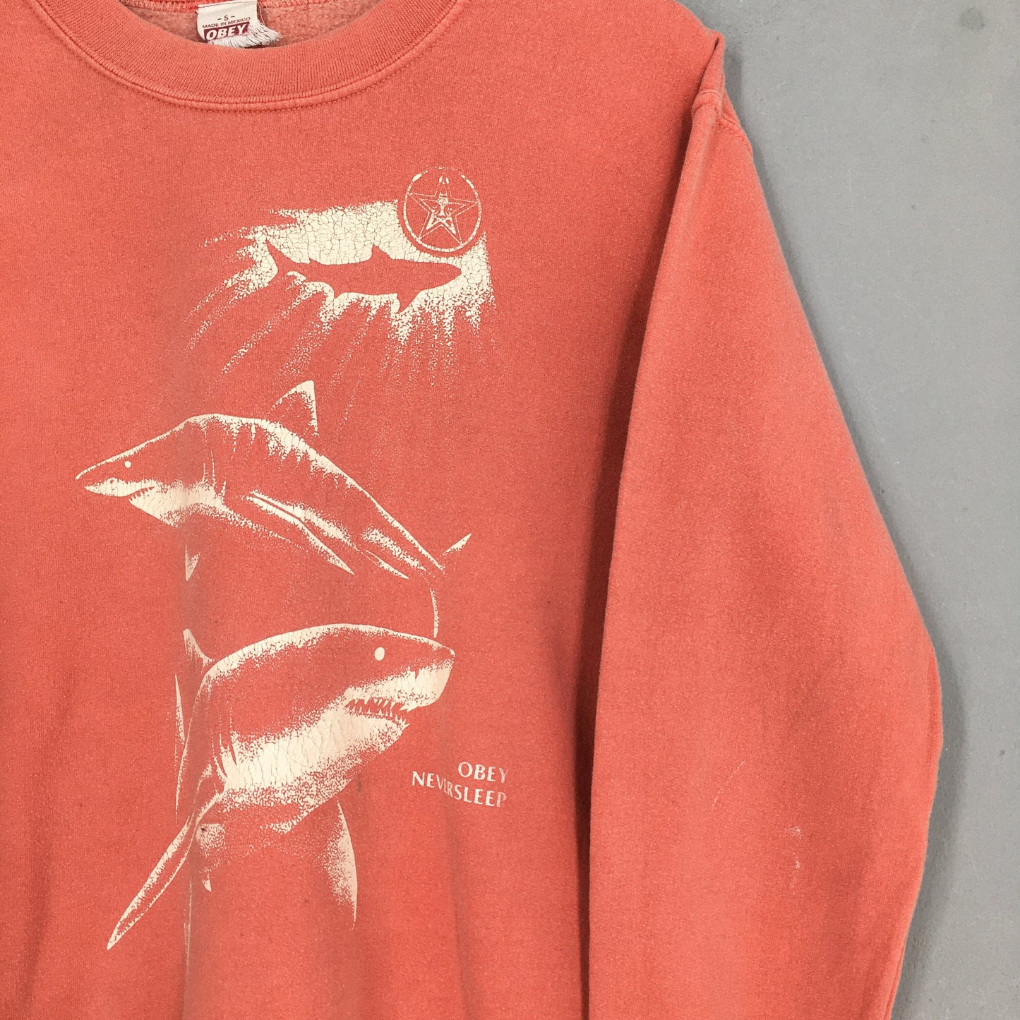 Obey Neversleep Shark Sweatshirt Small