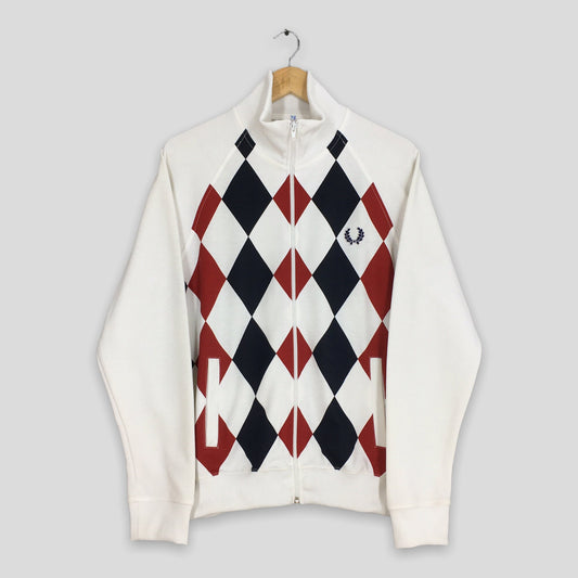 Fred Perry Checkered Zipper Sweater Small