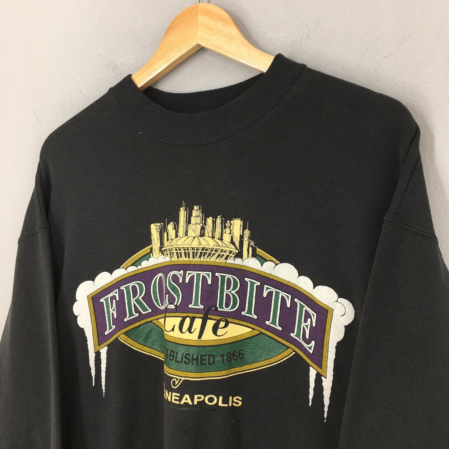 Frostbite Cafe Minneapolis Black Sweatshirt XLarge