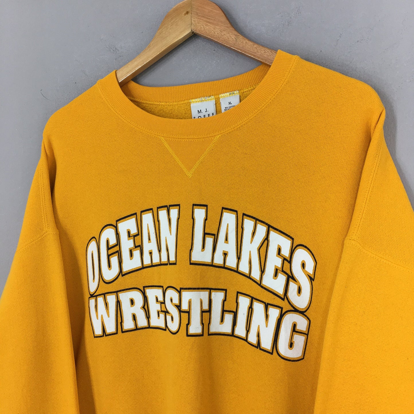 Ocean Lake Wrestling Yellow Sweatshirt XLarge