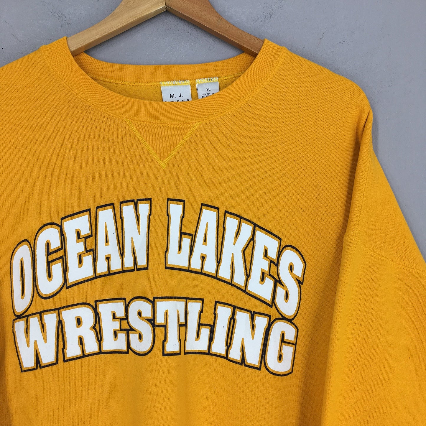 Ocean Lake Wrestling Yellow Sweatshirt XLarge