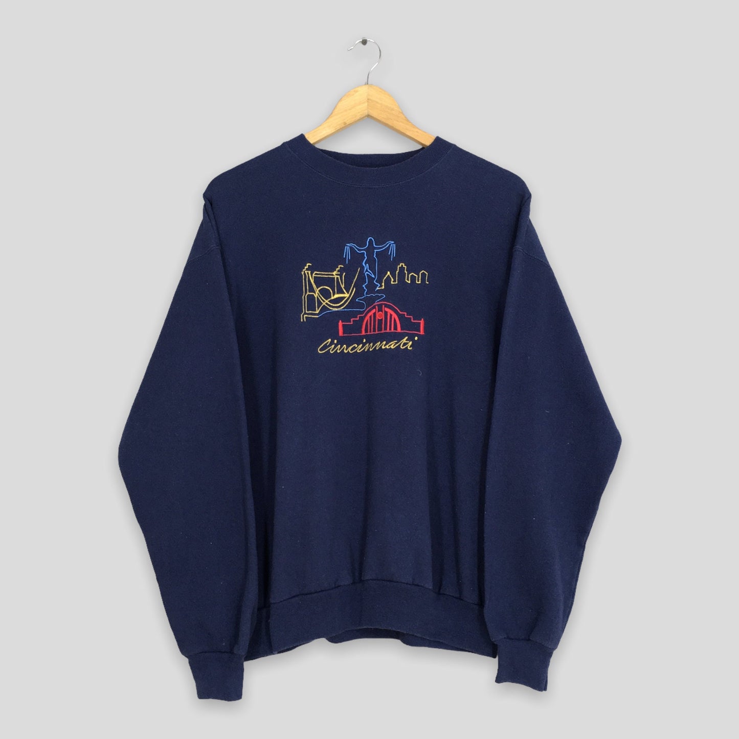 Cincinnati State Ohio Blue Sweatshirt Large