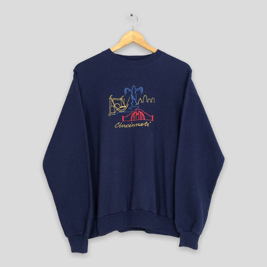 Cincinnati State Ohio Blue Sweatshirt Large