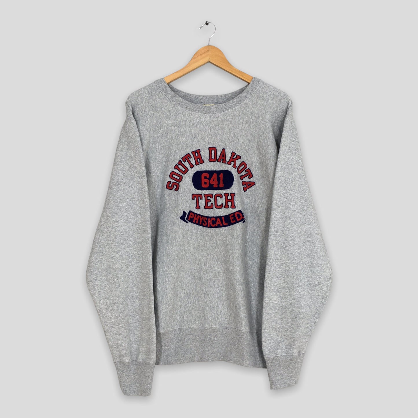 South Dakota Tech NCAA Rugby Gray Sweater XLarge