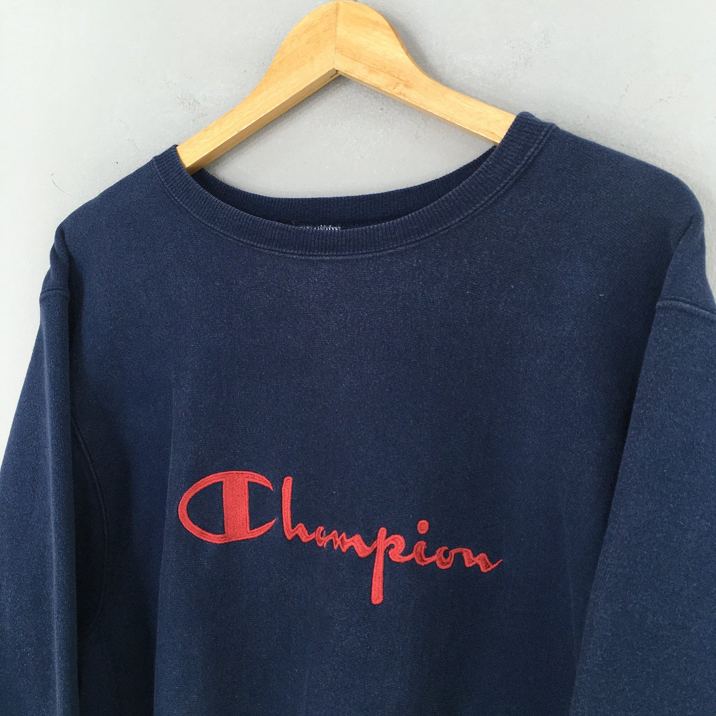 Champion Script Logo Reverse Weave Sweatshirt Large