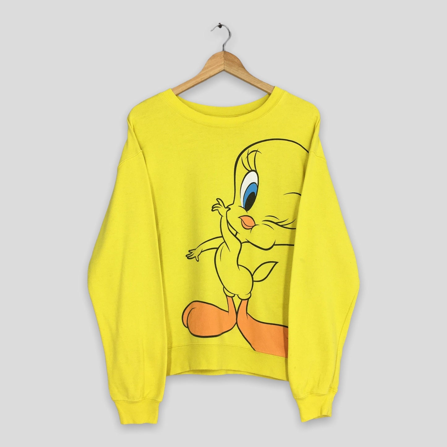 Tweety Yellow Bird Looney Tunes Women Sweatshirt Medium