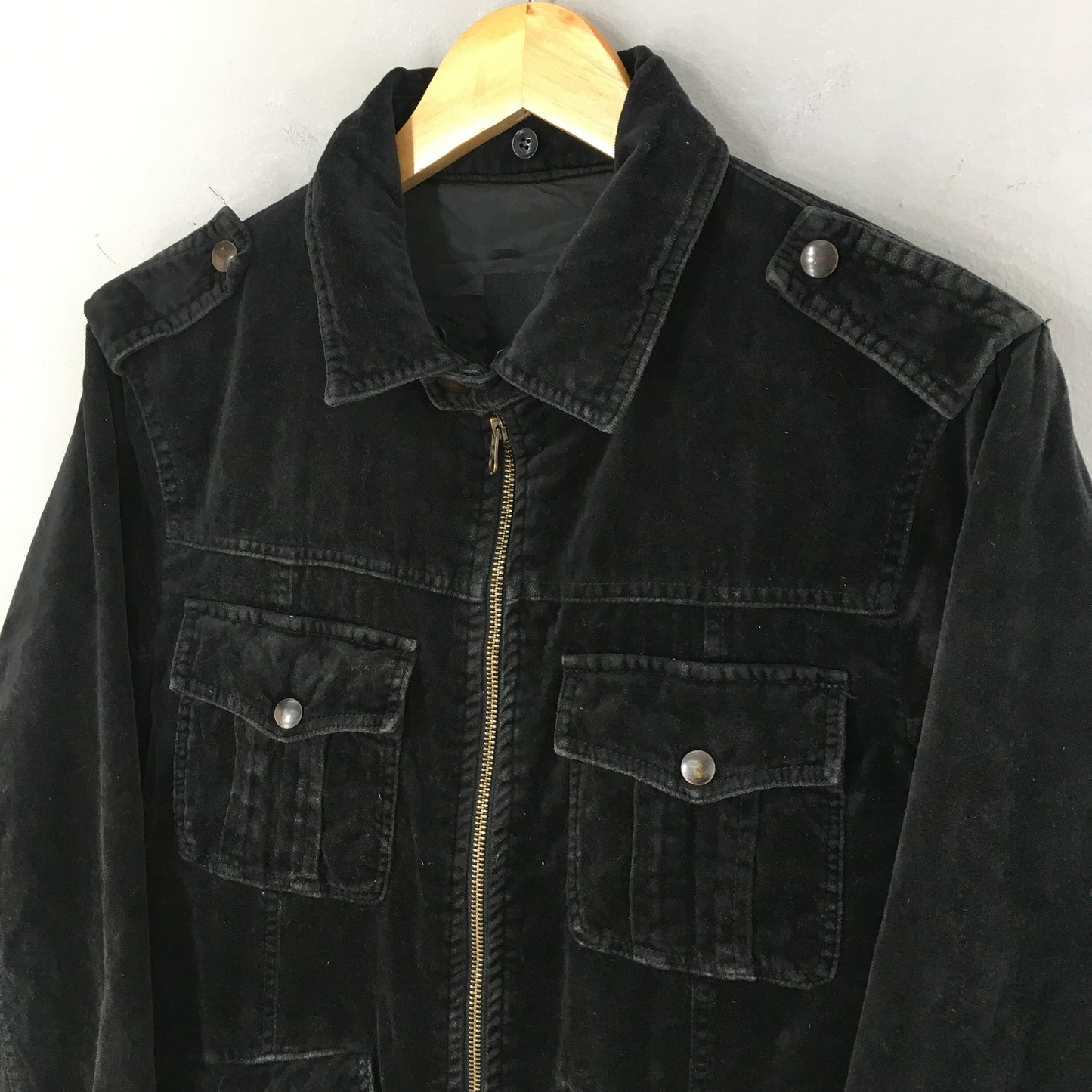 Halb Japan Rebel Bondage Punk Velvet Jacket Medium