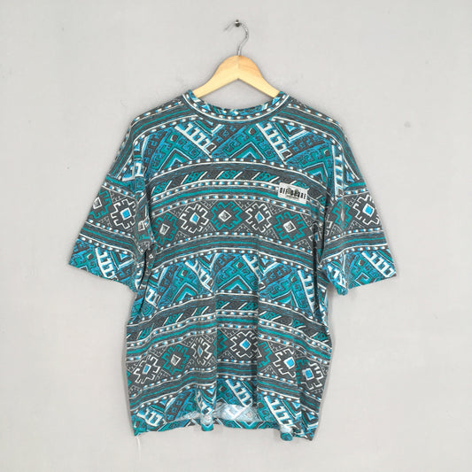Off Shore Stripe Tribal Surfing Tshirt Large