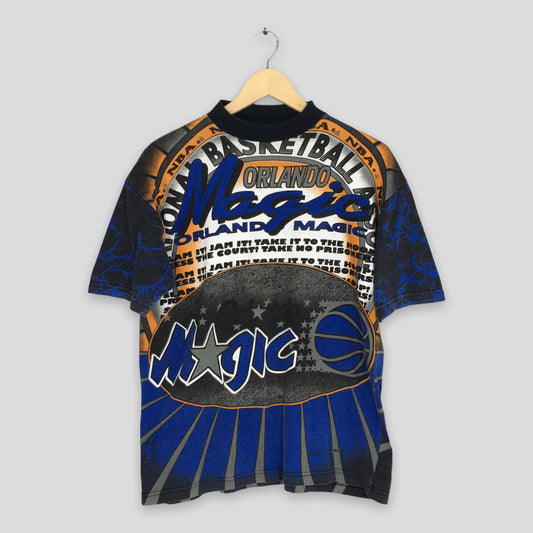 Orlando Magic Nba Basketball Overprinted Tshirt Small