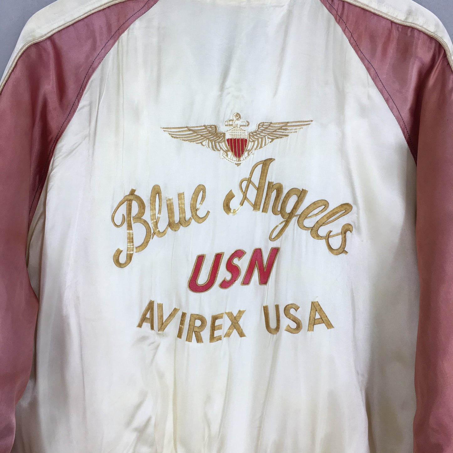 Avirex Blue Angels Usn Sukajan Souvenir Jacket Medium