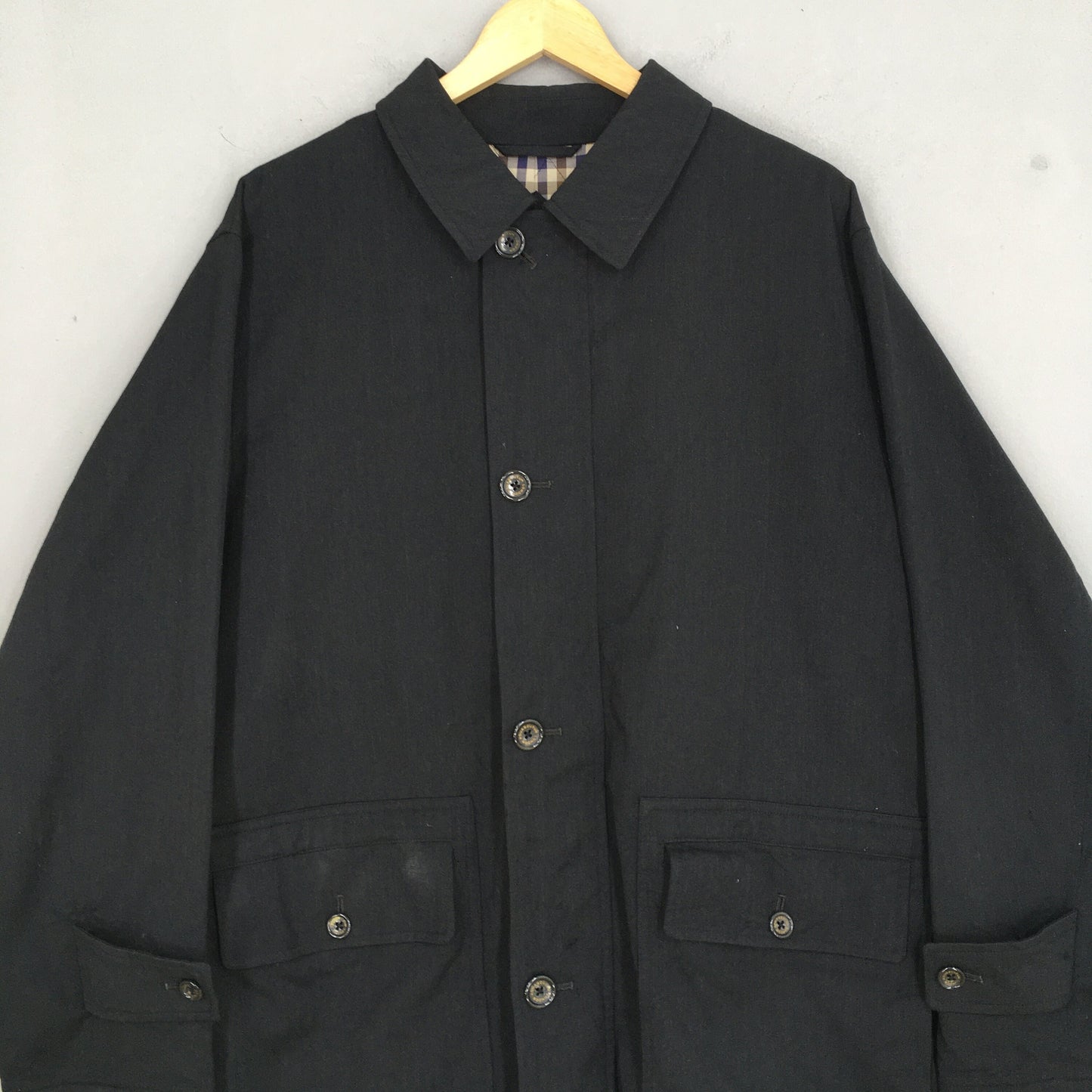 Aquascutum London Harrington Black Jacket Large