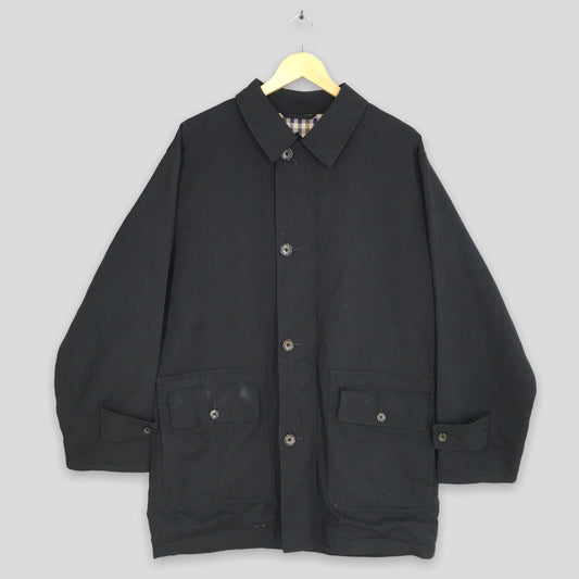 Aquascutum London Harrington Black Jacket Large