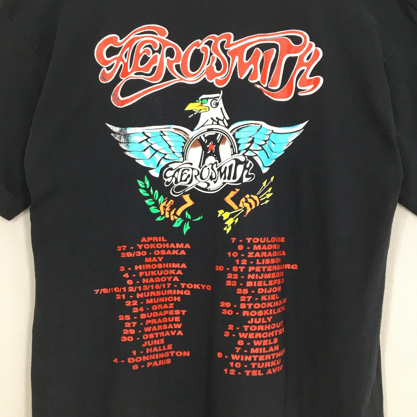 Aerosmith Bon Jovi Aero Force One T shirt Medium