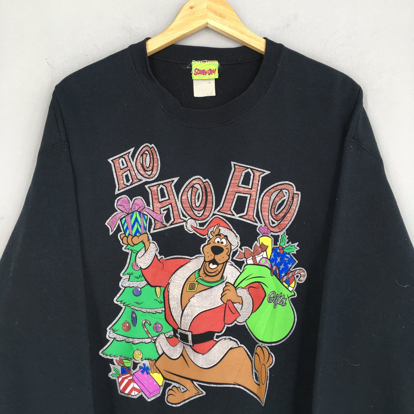 Scooby-Doo! Scary Movies Christmas Black Sweatshirt XLarge