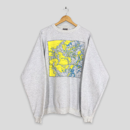 Maps Of Sweden Gray Sweatshirt XXLarge