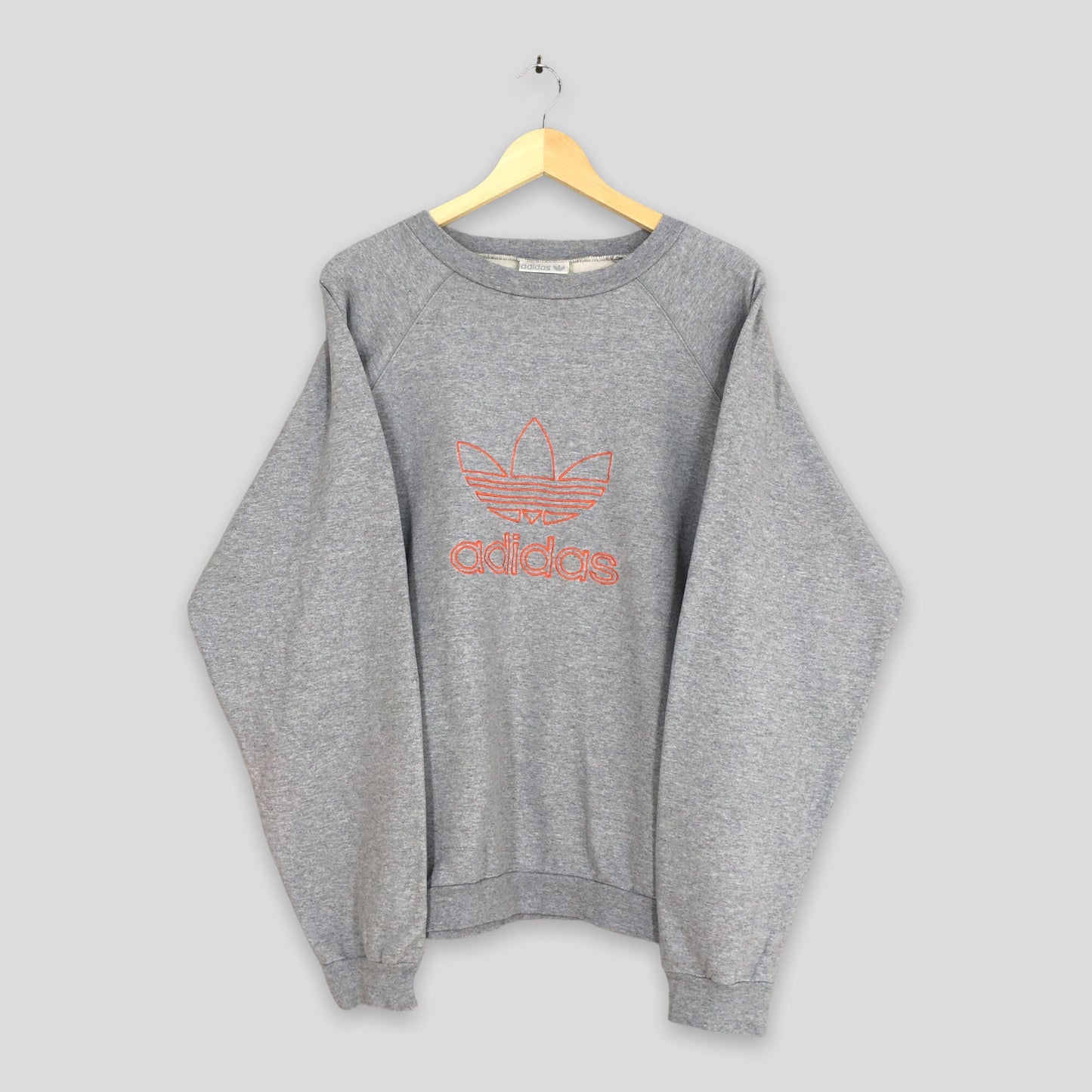 Adidas Trefoil Gray Sweatshirt Large