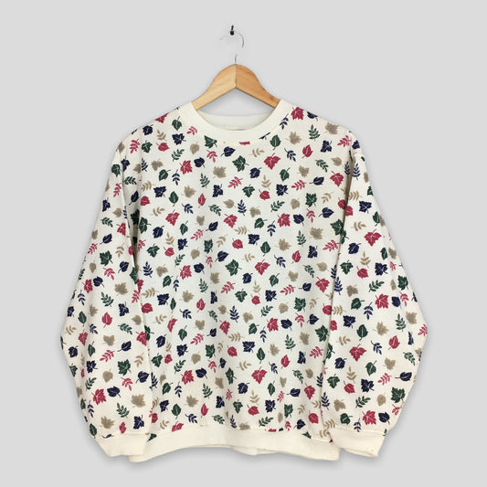 Leaves Artwork Abstract Sweatshirt Women Medium