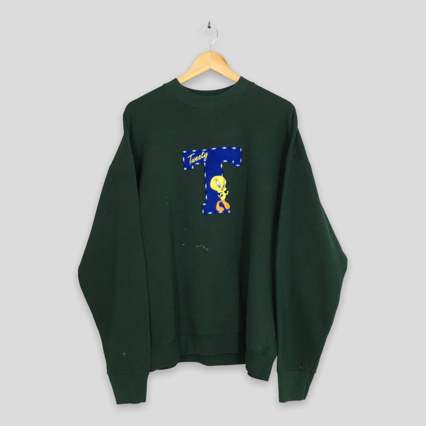 Looney Tunes Tweety Bird Green Sweatshirt XLarge