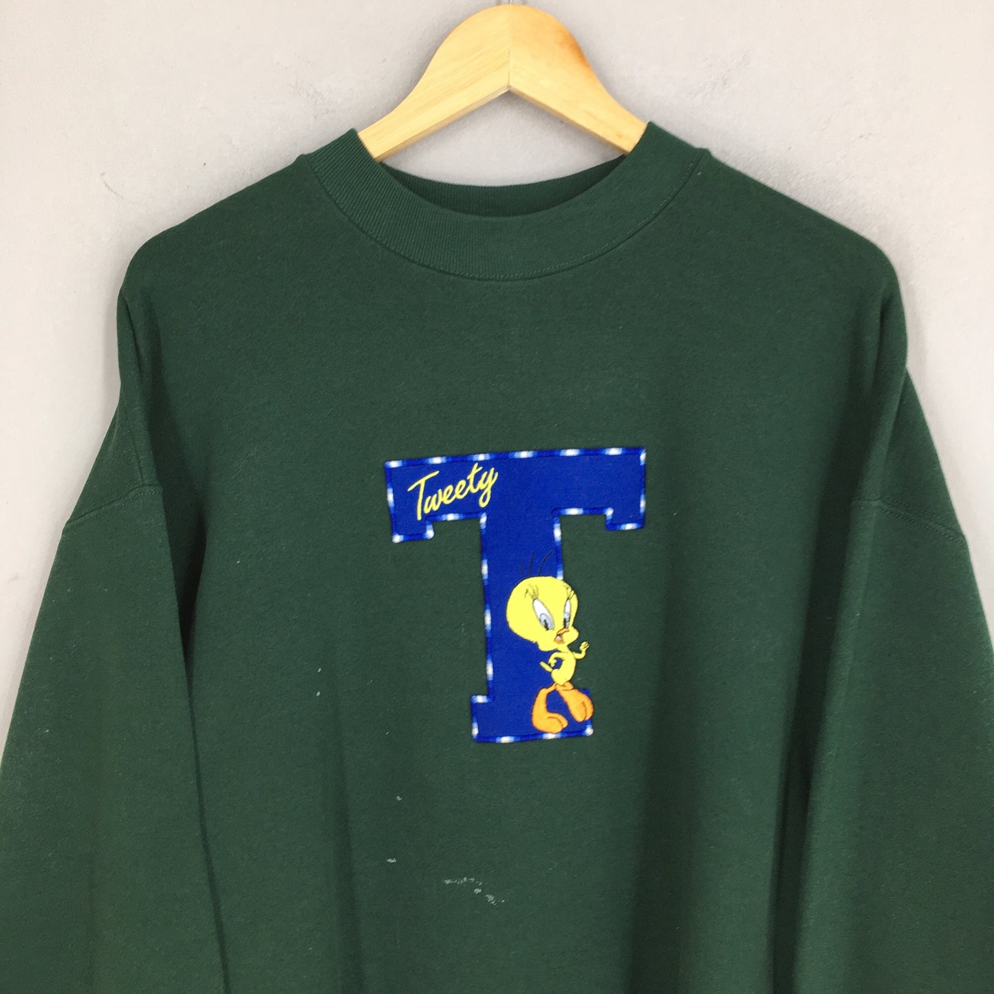 Looney Tunes Tweety Bird Green Sweatshirt XLarge