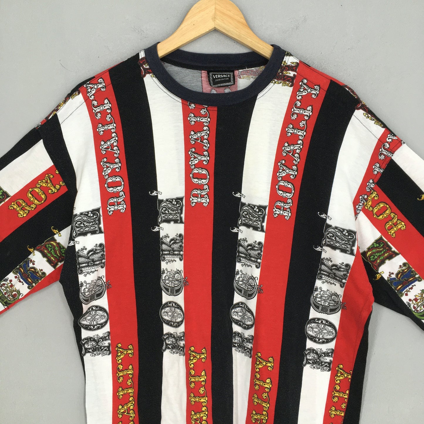 Versace Medusa Royalty Striped Tshirt Medium