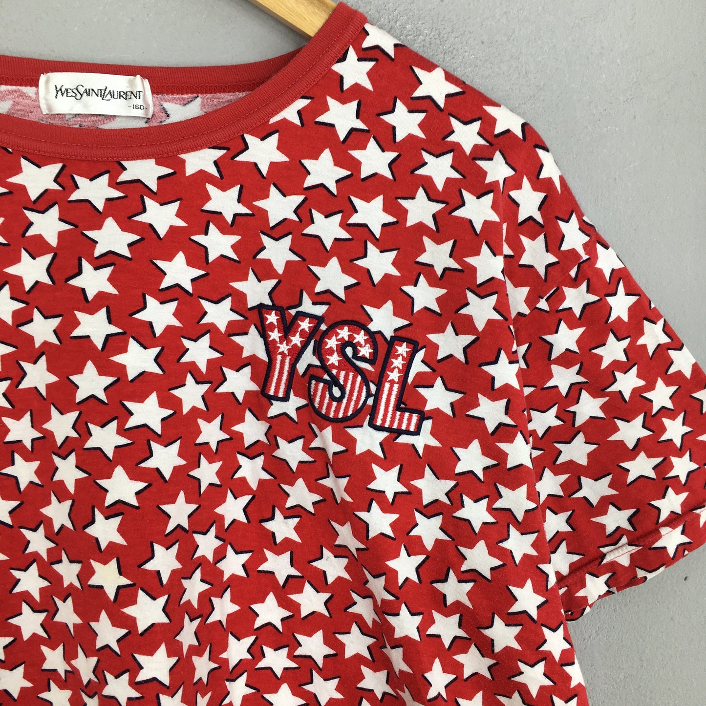 YSL Yves Saint Laurent Stars All Over Prints T shirt Medium