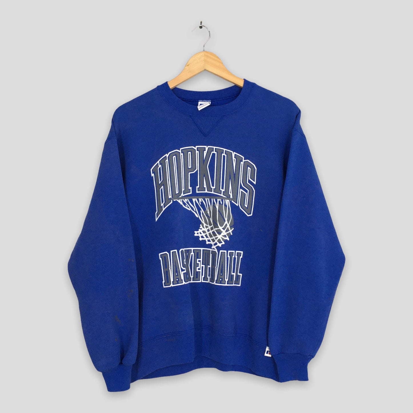 Hopkins Basketball Blue Sweatshirt Medium