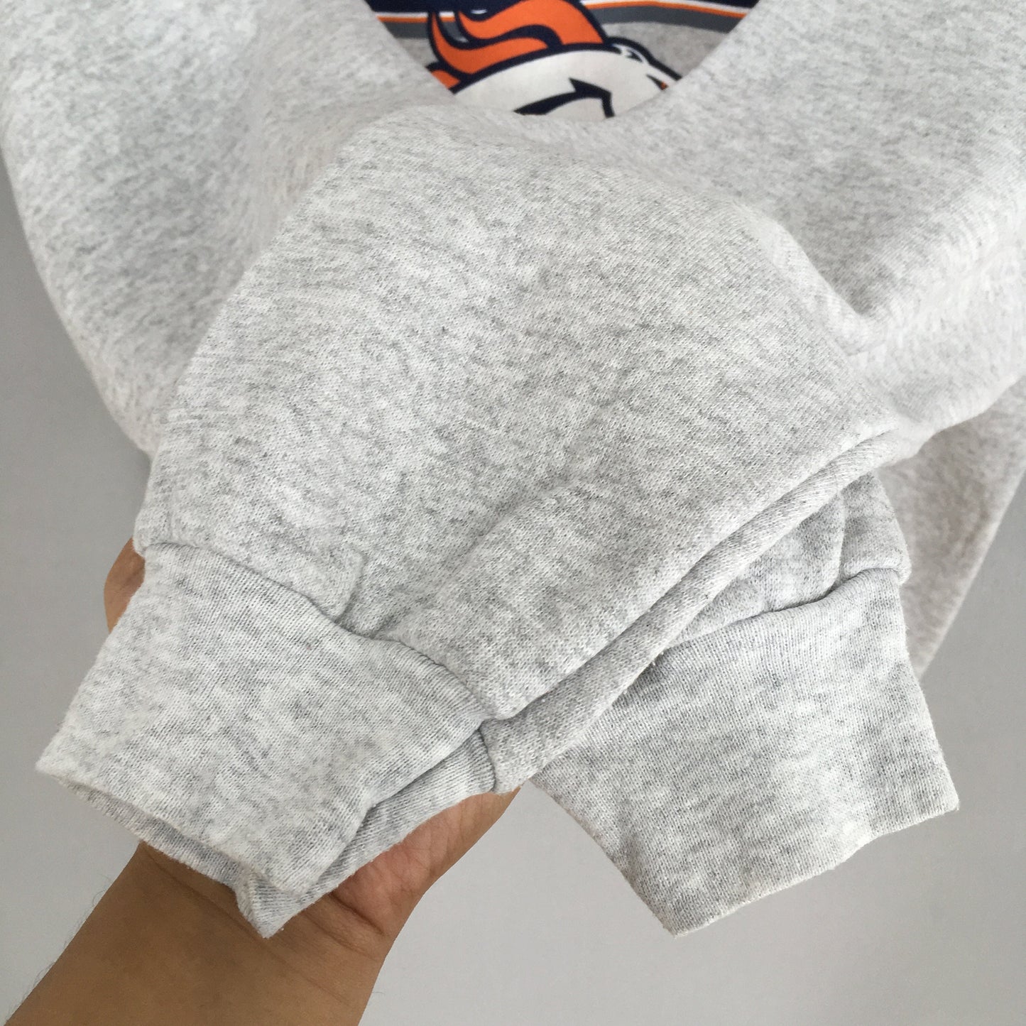 Denver Broncos Rugby NFL Gray Sweater Large