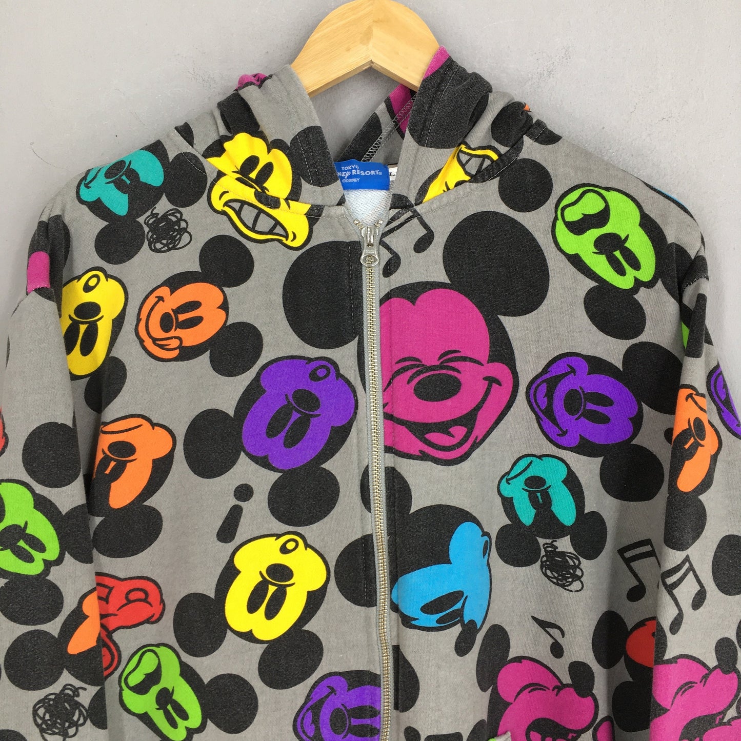 Mickey Mouse And Friends Overprint Sweatshirt Large