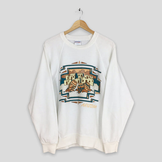 Arizona Usa White Sweatshirt Medium